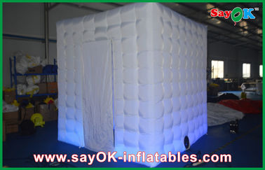 Inflatable Photo Studio White Indoor Inflatable Cube Tent , Practical  Family Event Photo Booth Props