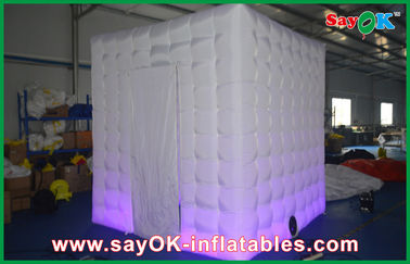 Inflatable Photo Studio White Indoor Inflatable Cube Tent , Practical  Family Event Photo Booth Props