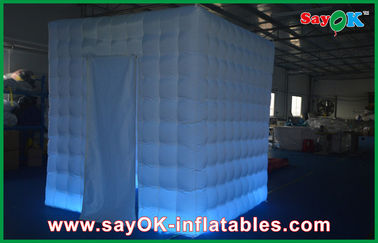 White Indoor Inflatable Cube Tent , Practical  Family Event Photo Booth Props