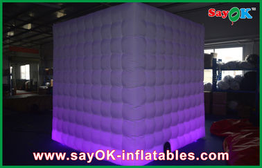 Inflatable Photo Booth Enclosure 2 Doors Party Inflatable Photo Booth Rental With Led Lighting