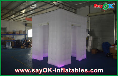 Inflatable Photo Booth Enclosure 2 Doors Party Inflatable Photo Booth Rental With Led Lighting