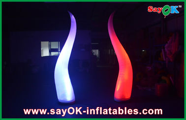 2M High Festival Event Decorative Inflatable Cone With Led Advertisment