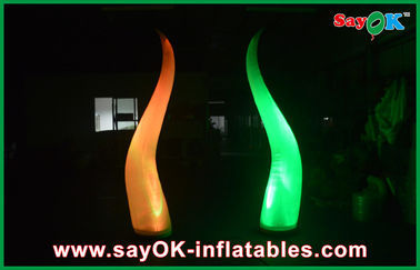 2M High Festival Event Decorative Inflatable Cone With Led Advertisment