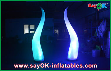 2M High Festival Event Decorative Inflatable Cone With Led Advertisment