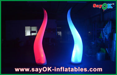 2M High Festival Event Decorative Inflatable Cone With Led Advertisment