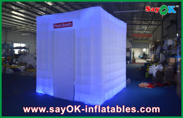 Photo Booth Led Lights Beautiful Cube Inflatable Photo Booth Logo For Outdoor Clubs