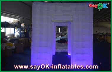 Photo Booth Led Lights Beautiful Cube Inflatable Photo Booth Logo For Outdoor Clubs