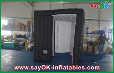 Inflatable Photo Booth Enclosure 210D Oxford Cloth Lighting Inflatable Photo Booth Black Outside For Party