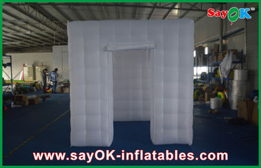 Photo Booth Wedding Props Huge Inflatable Cube Photo Booth Enclosure White 210 D Oxford Cloth