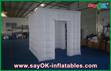 Inflatable Photo Studio White Square Inflatable Photo Booth Large Versatile With Two Doors