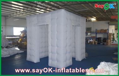 Inflatable Photo Studio White Square Inflatable Photo Booth Large Versatile With Two Doors