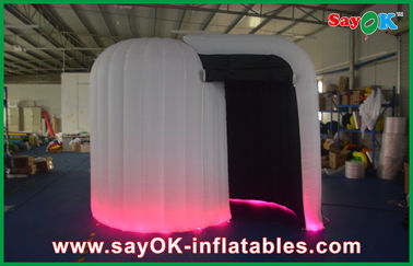 Inflatable Led Photo Booth Indoor Inflatable Photobooth , Custom Made White Inflatable Cube Tent