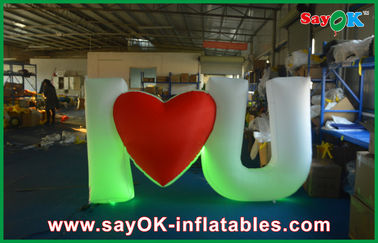 Wedding Decoration Giant Inflatable Letters White Led Waterproof