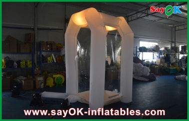 Clear Inflatable Tent Commerical Inflatable Money Booth Safe Oxford Cloth With Led Light