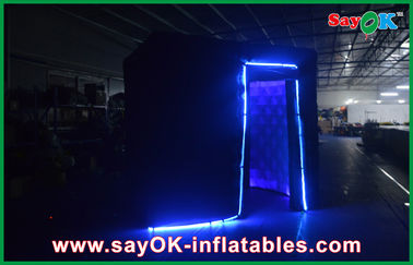 Small Photo Booth Black Photobooth Inflatable Advertising Tent Lead Free Durable