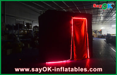 Small Photo Booth Black Photobooth Inflatable Advertising Tent Lead Free Durable