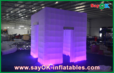 Photo Booth Backdrop LED Lighting Safe Inflatable Photo Booth Huge Square For Promotion