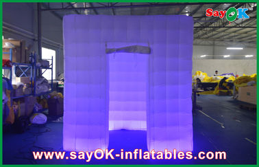 Advertisement Inflatable Blow Up Photo Booth Led Cube 210d Oxford Cloth