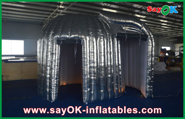 Inflatable Party Decorations Custom Made Silvery Led Photobooth Inflatable Advertising Tent For Rental