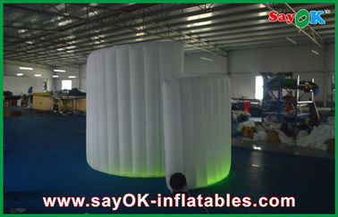 Photo Booth Backdrop Commerical Led Inflatable Photo Booth , Foldable Spiral Inflatable Photobooth