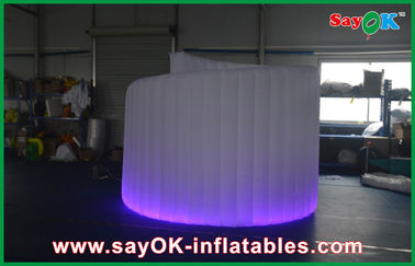 Photo Booth Led Lights Spiral Advertiaing Inflatable Photobooth White Portable With Oxford Cloth