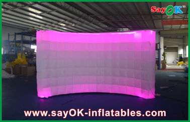 Party Photo Booth White Oxford Cloth Inflatable Photo Booth Waterproof With Led Light