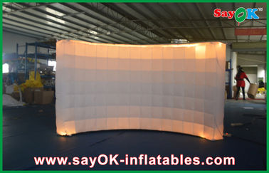 Party Photo Booth White Oxford Cloth Inflatable Photo Booth Waterproof With Led Light