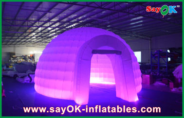 Inflatable Igloo Tent Advertising Dome Inflatable Air Tent , Led Light Inflatable Lawn Tent