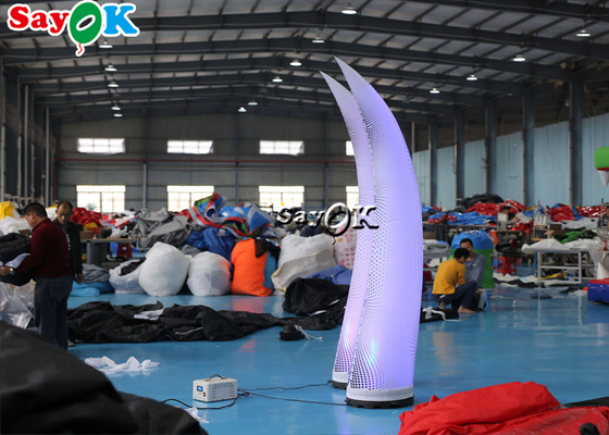 2.5m Multicolor Inflatable Lighting Decoration LED Ivory For Wedding Event Decoration