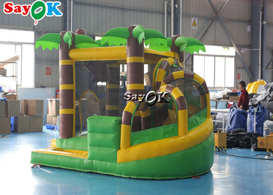 Fire Retardant Gorilla Themed Inflatable Bounce House Slide With Blower
