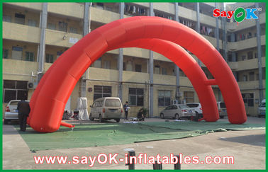 Arch Bridge Design Red 5x3M Inflatable Arch , Oxford Cloth Inflatable Advertising Arch