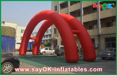 Arch Bridge Design Red 5x3M Inflatable Arch , Oxford Cloth Inflatable Advertising Arch