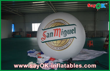 Advertising White 2M Inflatable Balloon Helium Blimp Balloon 0.18mm PVC