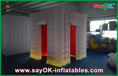 Inflatable Photo Booth Rental White Square Inflatable Photo Booth , Two Doors Wall Photo Booth Kiosk