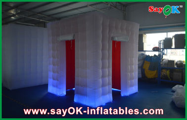 Inflatable Photo Booth Rental White Square Inflatable Photo Booth , Two Doors Wall Photo Booth Kiosk