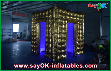 Inflatable Party Tent Square Gold Sticker Inflatable Photo Booth Kisosk Cabinet Rental