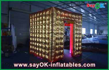 Inflatable Party Tent Square Gold Sticker Inflatable Photo Booth Kisosk Cabinet Rental