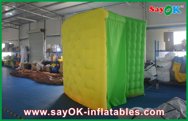 Christmas Photo Booth Foldable Inflatable Photobooth Shell Colorful Oxford Cloth With Led Strip