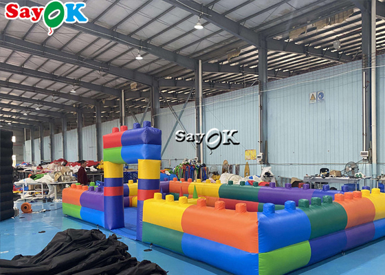 Large Inflatable Playground Waterproof Inflatable Bumper Car Colorful Fence