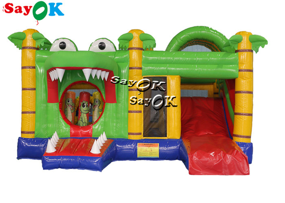 Crocodile Theme Inflatable Bouncing Castle House Slide For Children Multifunctional
