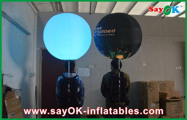 Durable Tripod Ball Inflatable Lighting Decoration , Printing Led Inflatable Advertising Balloon