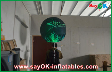 Durable Tripod Ball Inflatable Lighting Decoration , Printing Led Inflatable Advertising Balloon