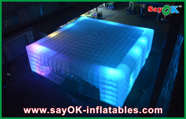 Inflatable Nightclub OEM Led Cube Giant Inflatable Air Tent For Fairs , 14 X 14m