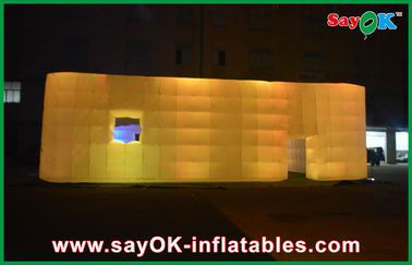 Inflatable Nightclub OEM Led Cube Giant Inflatable Air Tent For Fairs , 14 X 14m