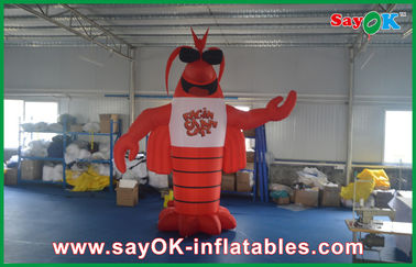 4m Oxford Clothes Red Custom Inflatable Products Model Langouste Figure For Advertisement