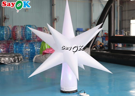 0.25mm PVC Hanging Inflatable LED Star For Party Decorations