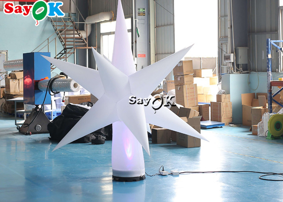 0.25mm PVC Hanging Inflatable LED Star For Party Decorations