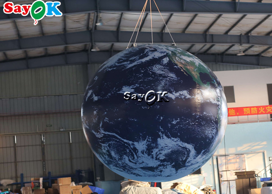School Event 2.5m 8ft Inflatable Earth Globe Model Decorative With Led Lighting