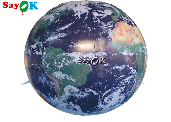 School Event 2.5m 8ft Inflatable Earth Globe Model Decorative With Led Lighting