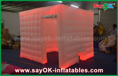 Inflatable Photo Booth Enclosure Rgb Led Lighting Inflatable Kiosk / Enclose Photobooth Frame